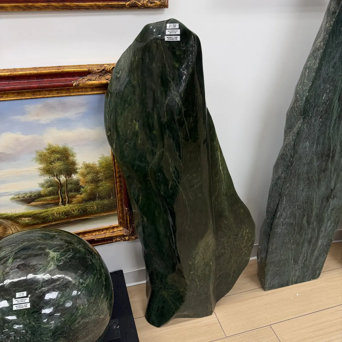 Freeform Nephrite Jade Tower From Afghanistan - 50" / 447 Lbs 1