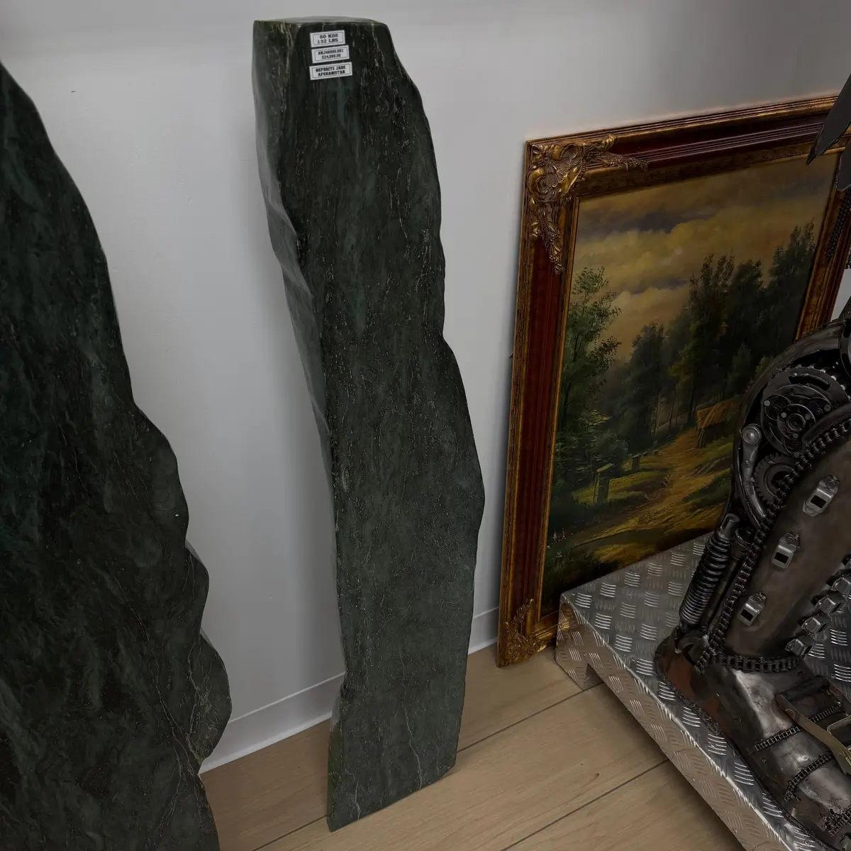 Freeform Nephrite Jade Tower From Afghanistan - 52" / 132 Lbs 1