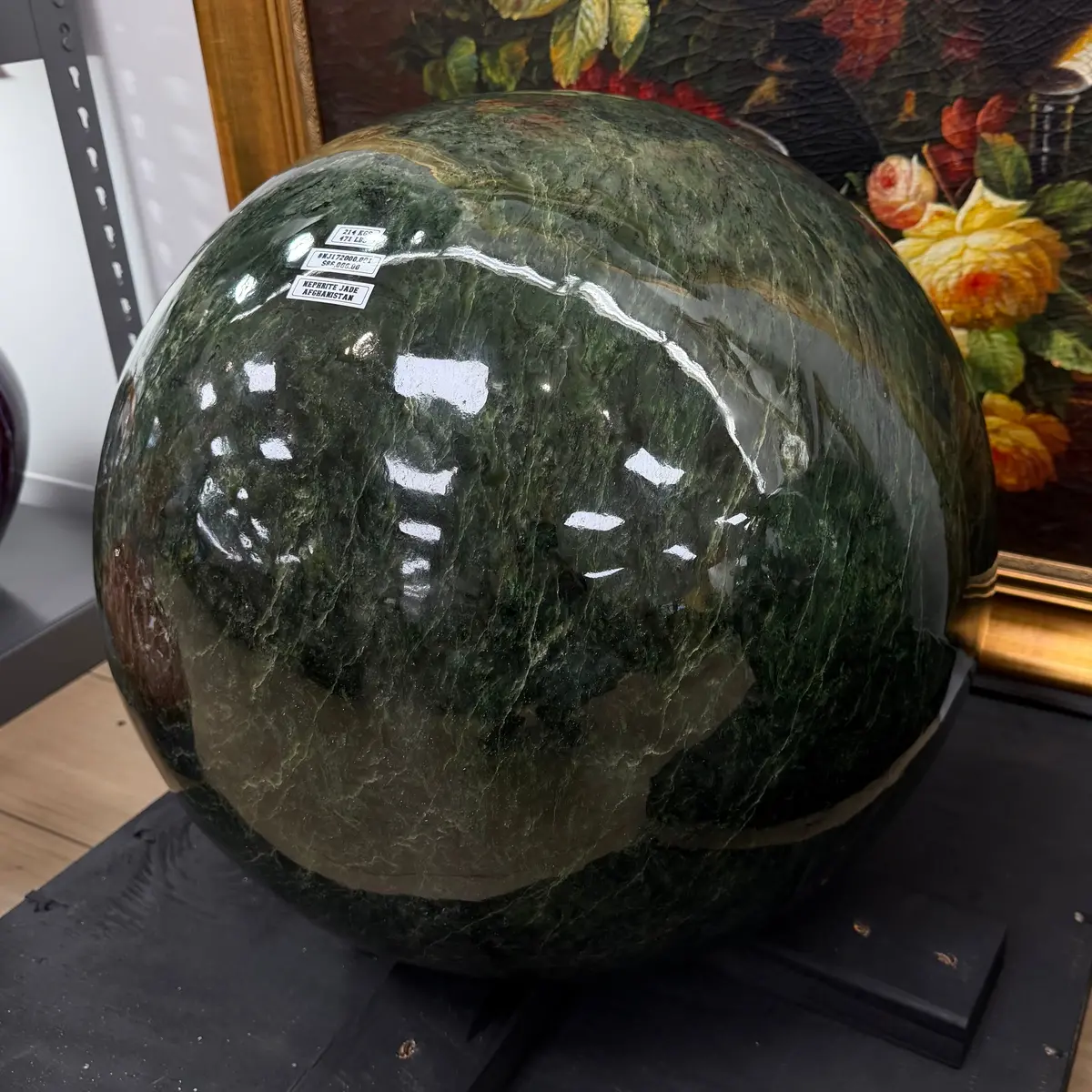 Nephrite Jade Sphere From Afghanistan - 64" / 471 Lbs 1