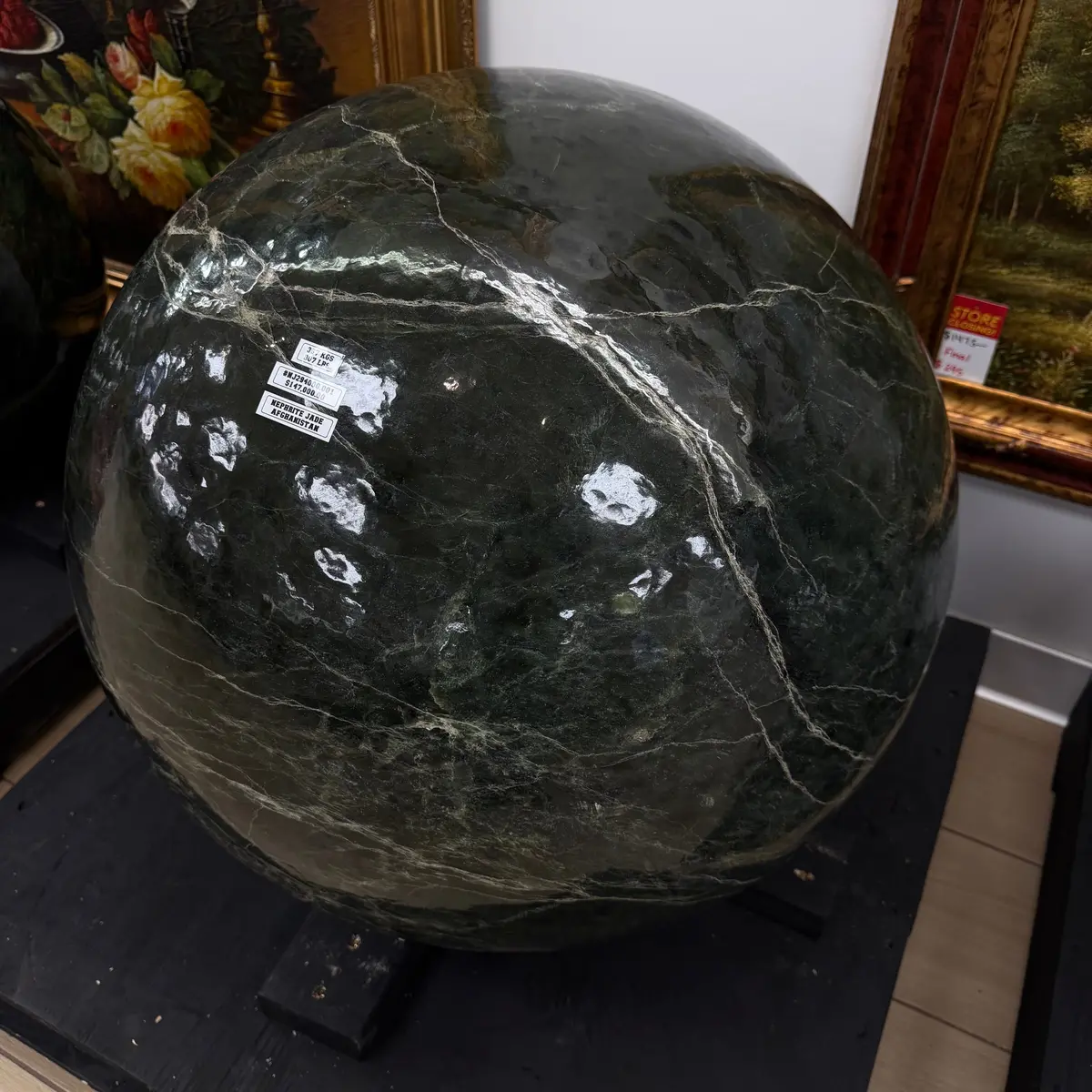 Nephrite Jade Sphere From Afghanistan - 77" / 807 Lbs 1