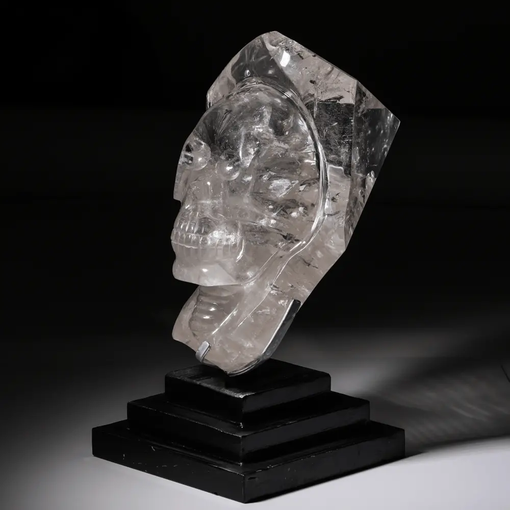 Carv72000.001 - Xl Prism Skull Quartz Carvingbrazil - 11,480 Grams 1