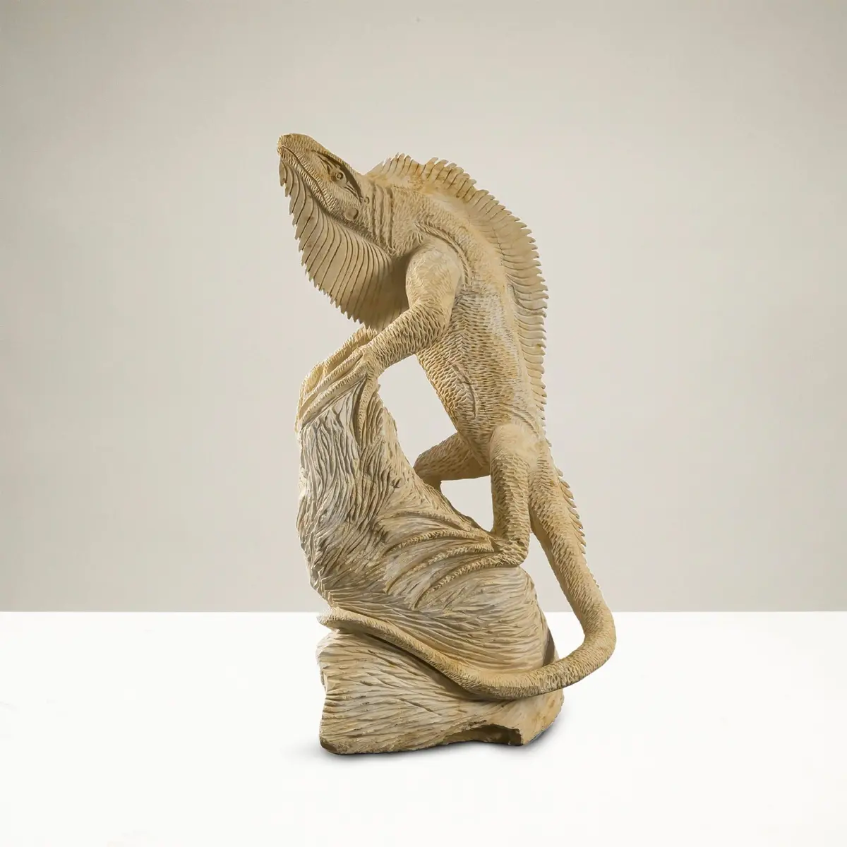 Iguana Onyx Carving From Mexico - 40" H X 16" L X 14" W 1