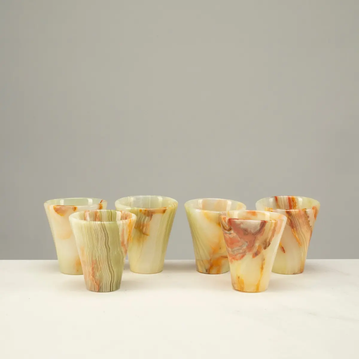 Pakistan Green Onyx Shot Glass Set Of 6 1