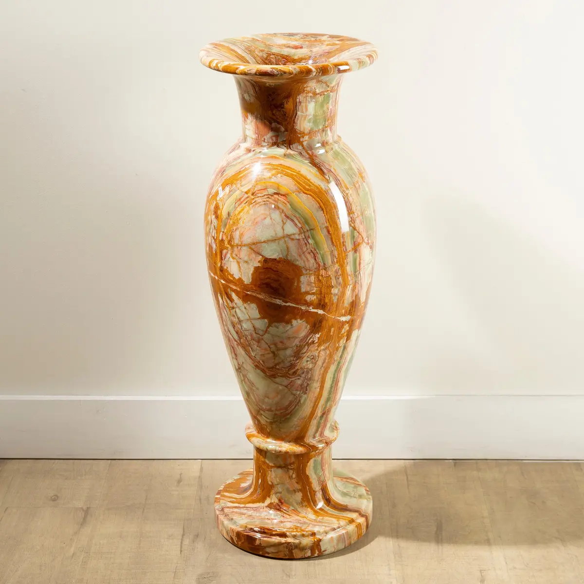 Pakistan Green Onyx Vase - 36" / 160 Lbs 1