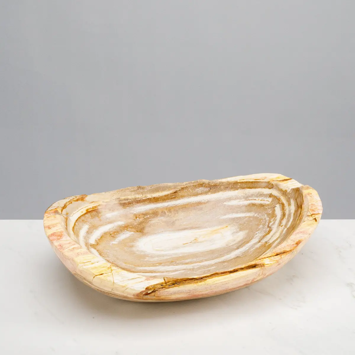 13" Brown Petrified Wood Bowl 1