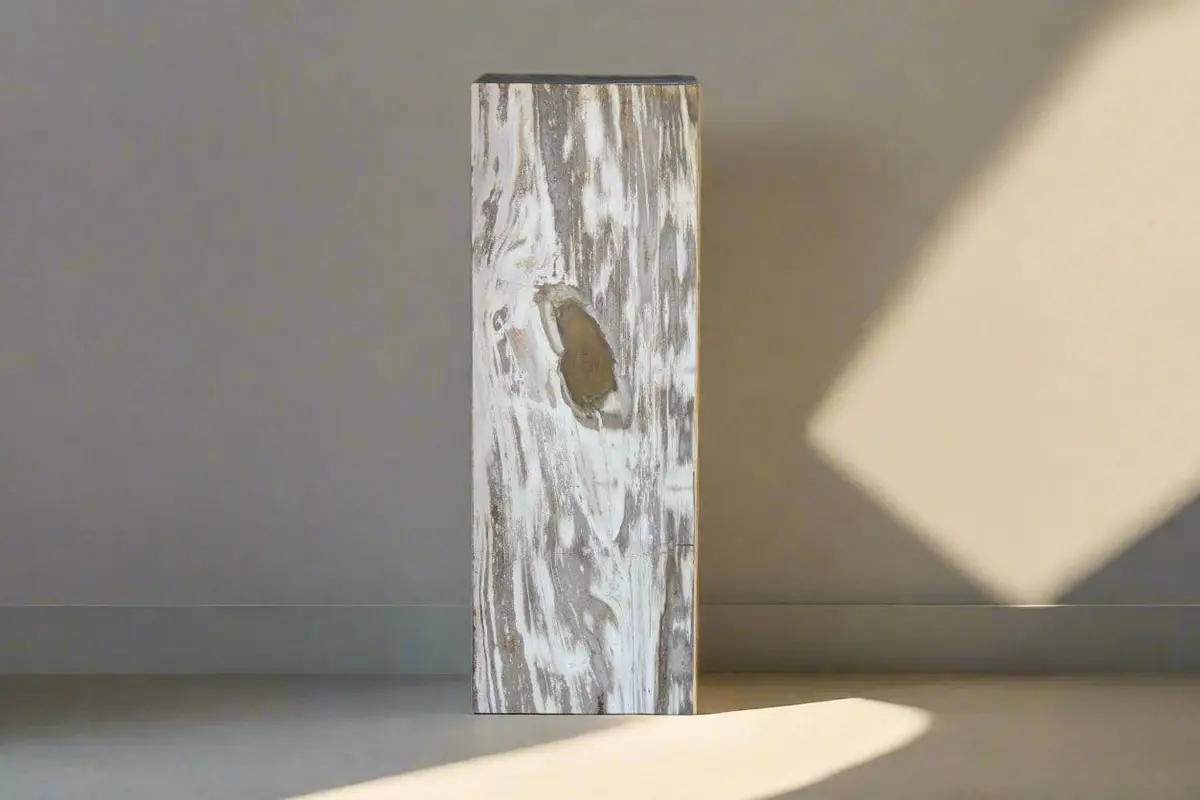 Petrified Wood Hollow Square Padestal 39" / 163Lbs 1