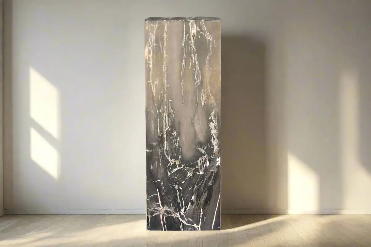 Petrified Wood Hollow Square Pedestal 39" / 183Lbs 1