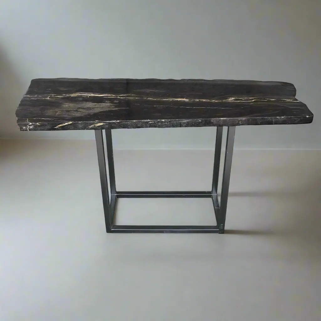 Petrified Wood Rectangle Slab Console From Indonesia - 61" / 147 Lbs 1