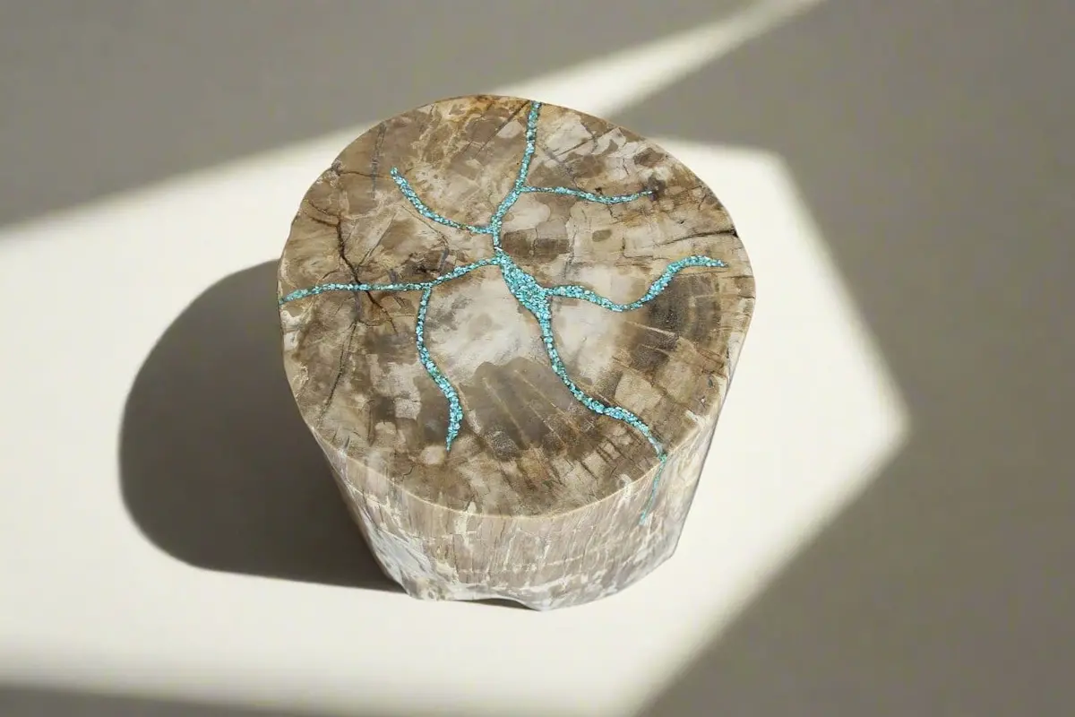 Petrified Wood Round Stump 15" / 213 Lbs 1