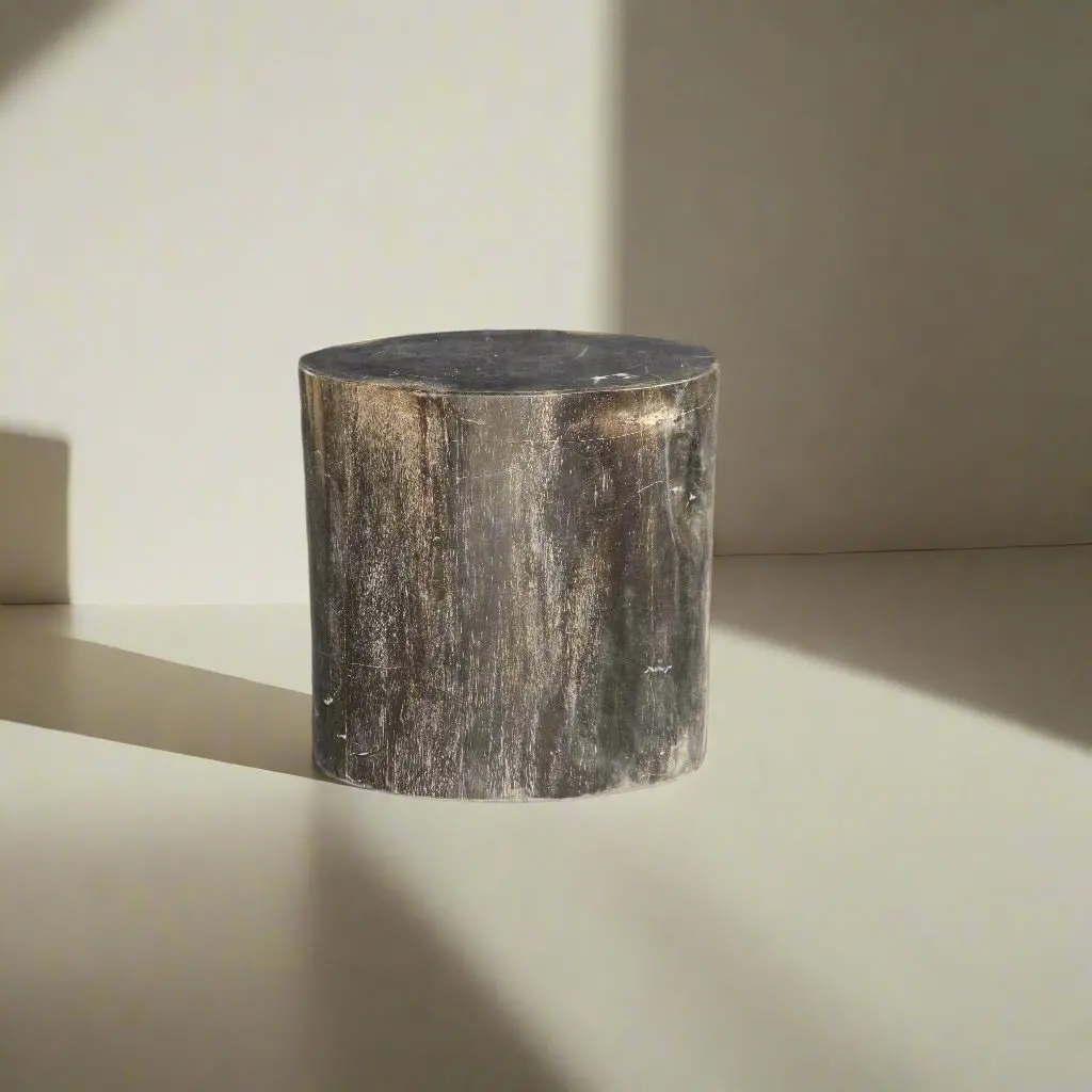 Petrified Wood Round Stump / Stool 16" / 234Lbs 1