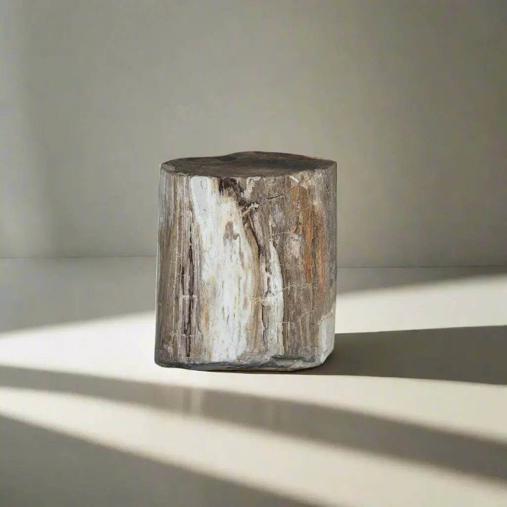 Petrified Wood Round Stump / Stool 17" / 221Lbs 1