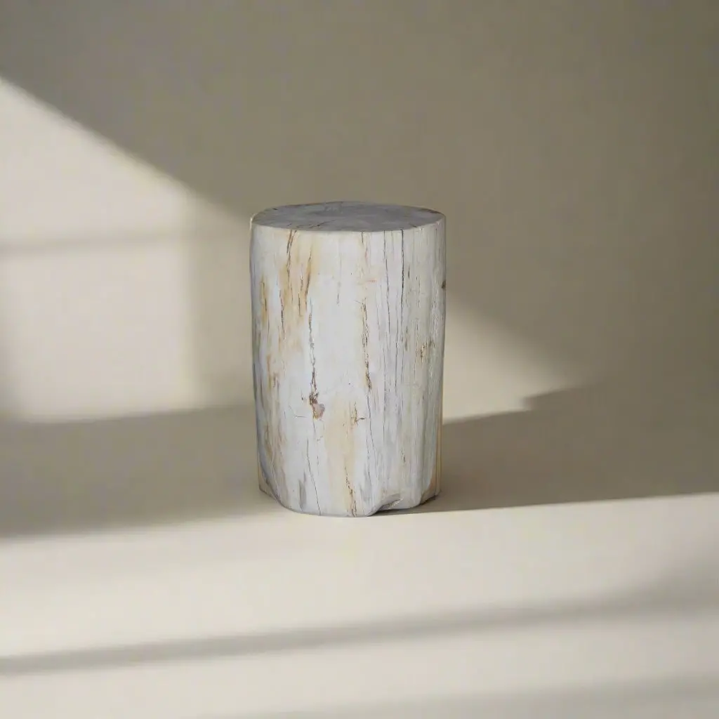 Petrified Wood Round Stump / Stool 18" / 148Lbs 1