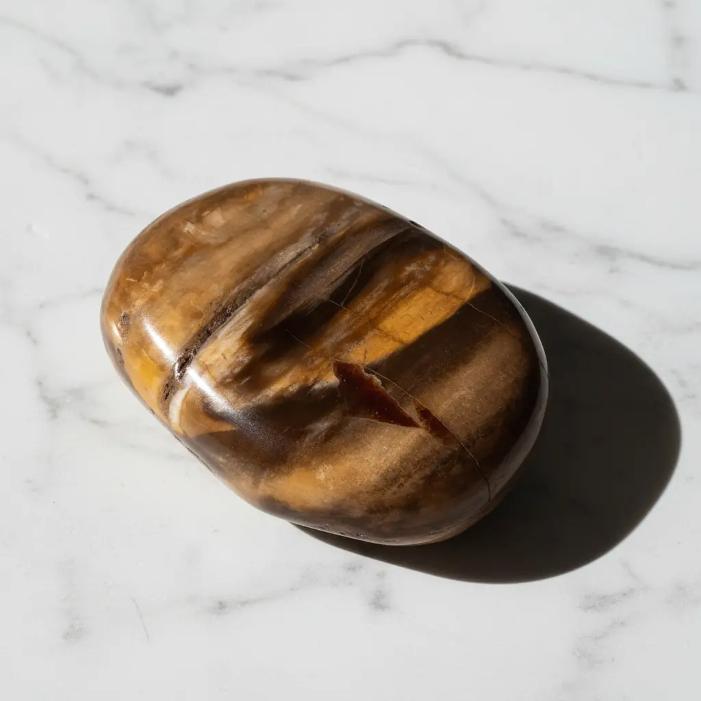 Petrified Wood Worry Stone 1