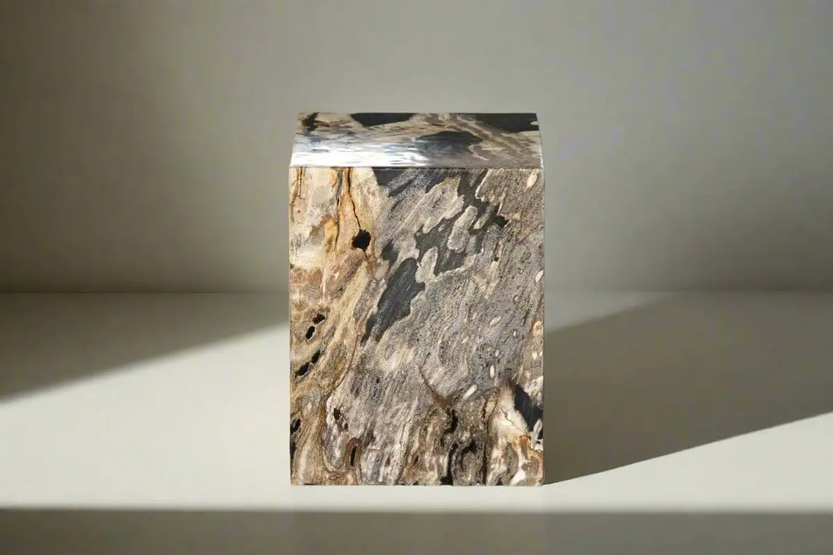 Petrified Wood Square Stump 12" / 191 Lbs 1