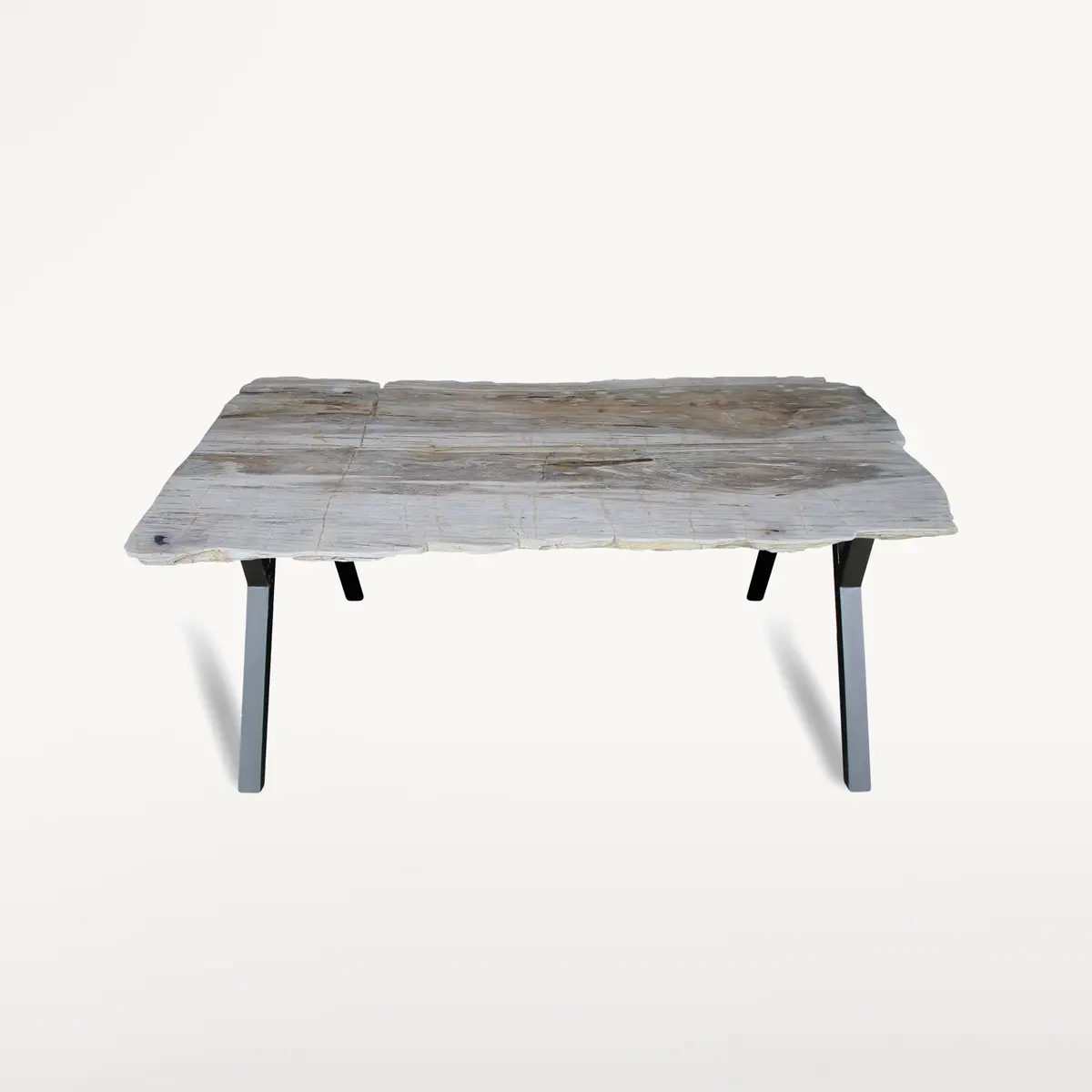 Polished Petrified Wood Table From Indonesia - 88" / 606 Lbs 2