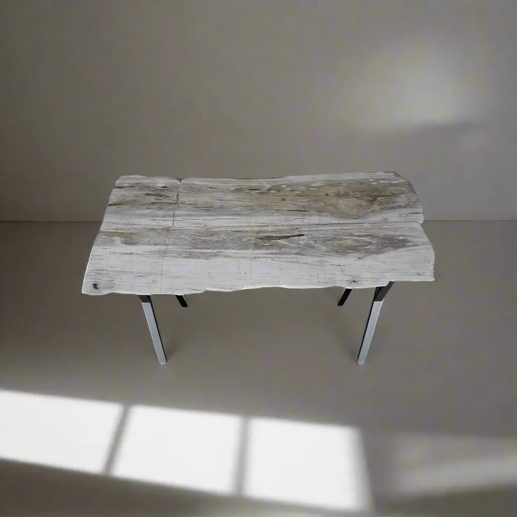 Polished Petrified Wood Table From Indonesia - 88" / 606 Lbs 1