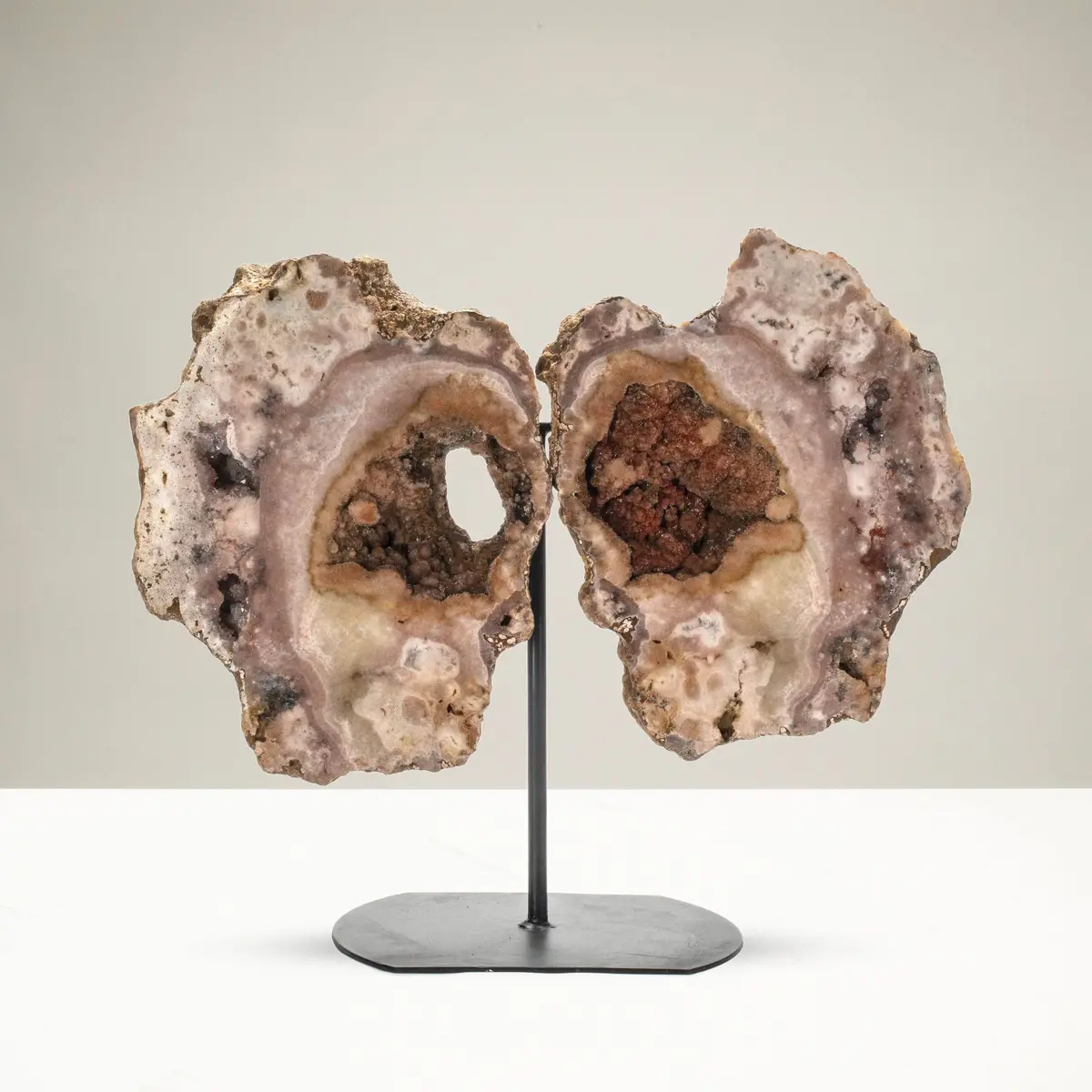 Natural Brazilian Pink Amethyst On Custom Stand - 18 In / 31 Lbs 1