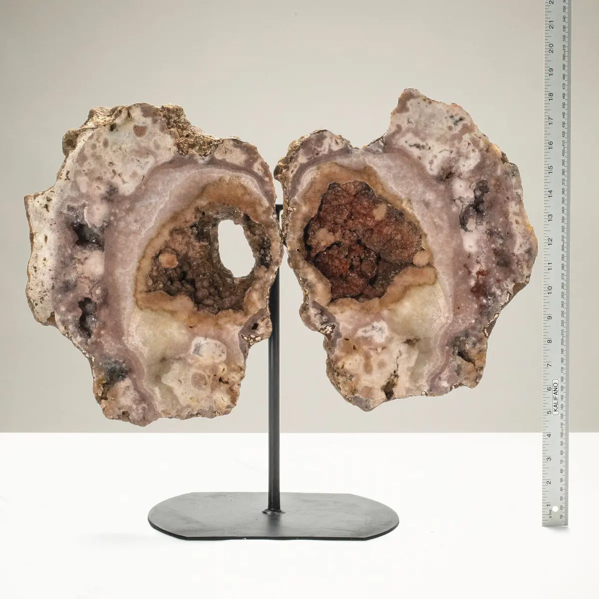 Natural Brazilian Pink Amethyst On Custom Stand - 18 In / 31 Lbs 2