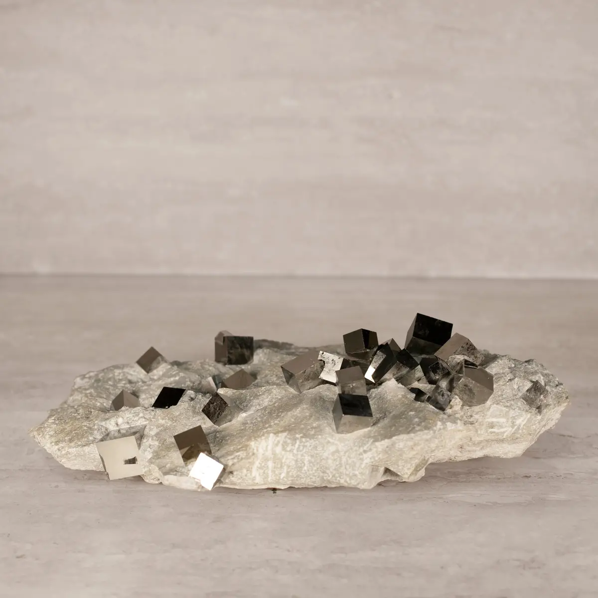 Natural Pyrite Cube Cluster In Matrix From Spain - 14" / 12 Lbs 1