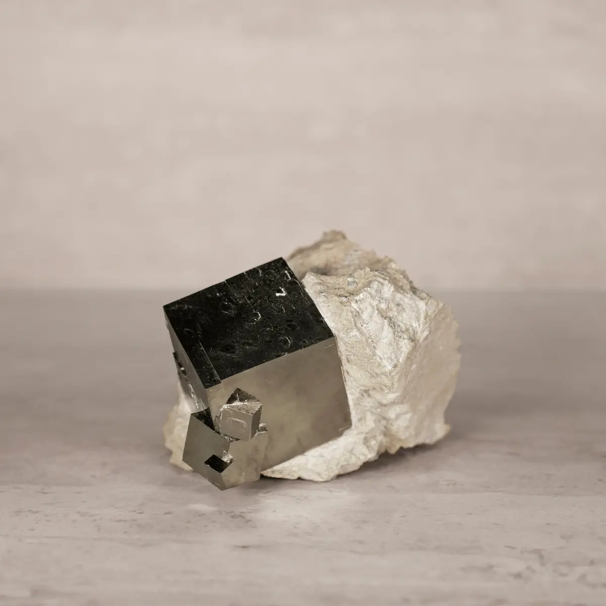 Natural Pyrite Cube Cluster In Matrix From Spain - 5" / 1,195 Grams 1