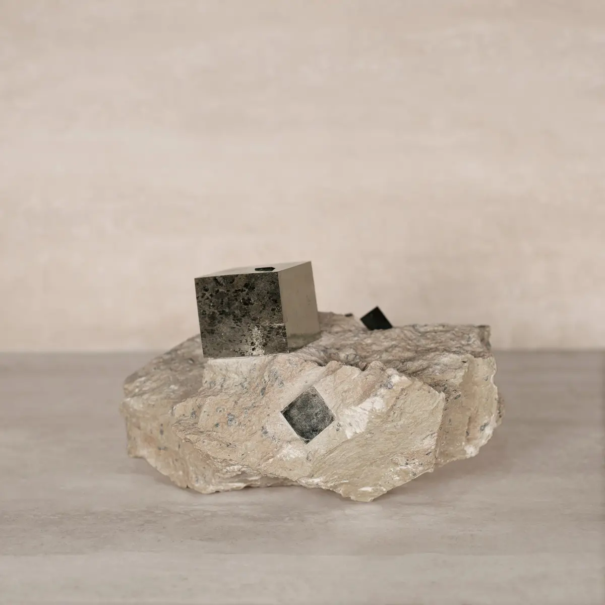 Natural Pyrite Cube Cluster In Matrix From Spain - 6.5" / 4 Lbs 1