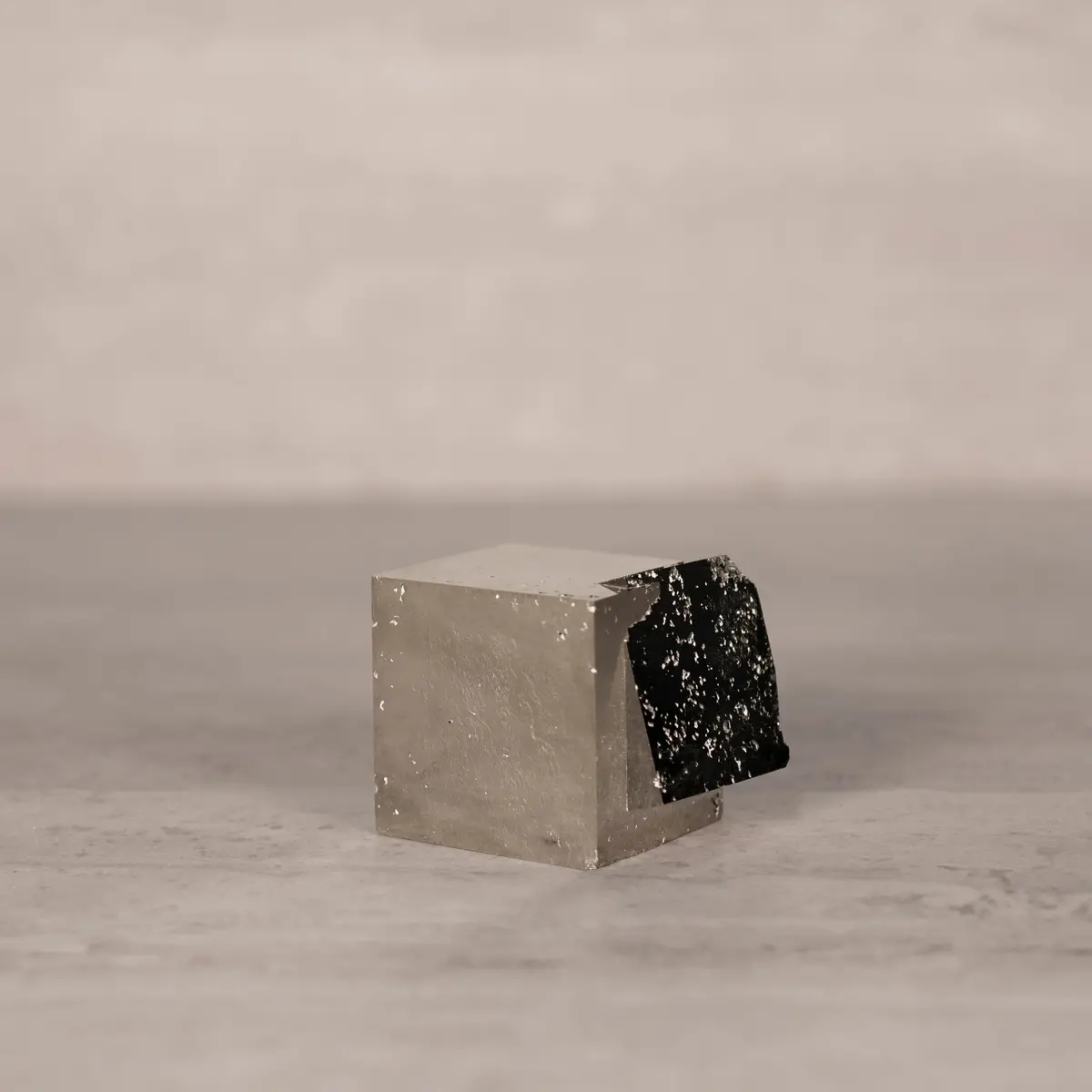 Natural Pyrite Cube From Spain - 2.25" / 440 Grams 1