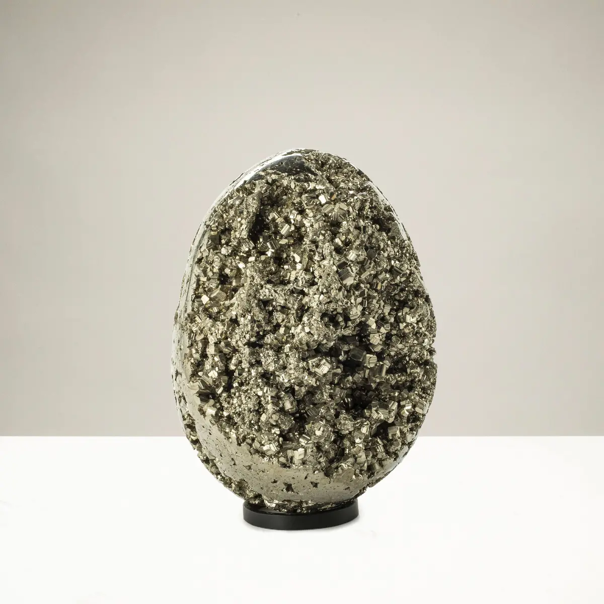Natural Pyrite Egg Carving From Peru - 43 Lb / 11” 1