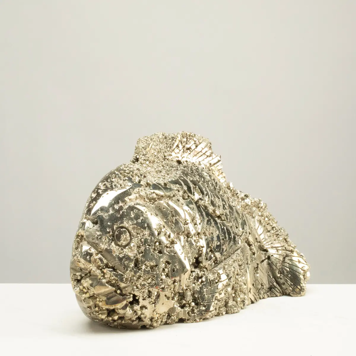 Peruvian Pyrite Fish Carving 9" / 8.9Lbs 1