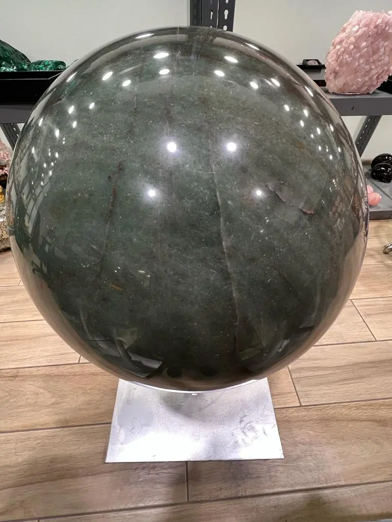 Green Quartz Sphere - 286 Lbs / 16.5" Diameter 1
