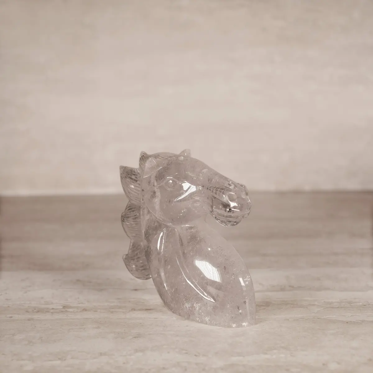 Natural Brazilian Quartz Horse Carving - 5.25" / 935 G 1