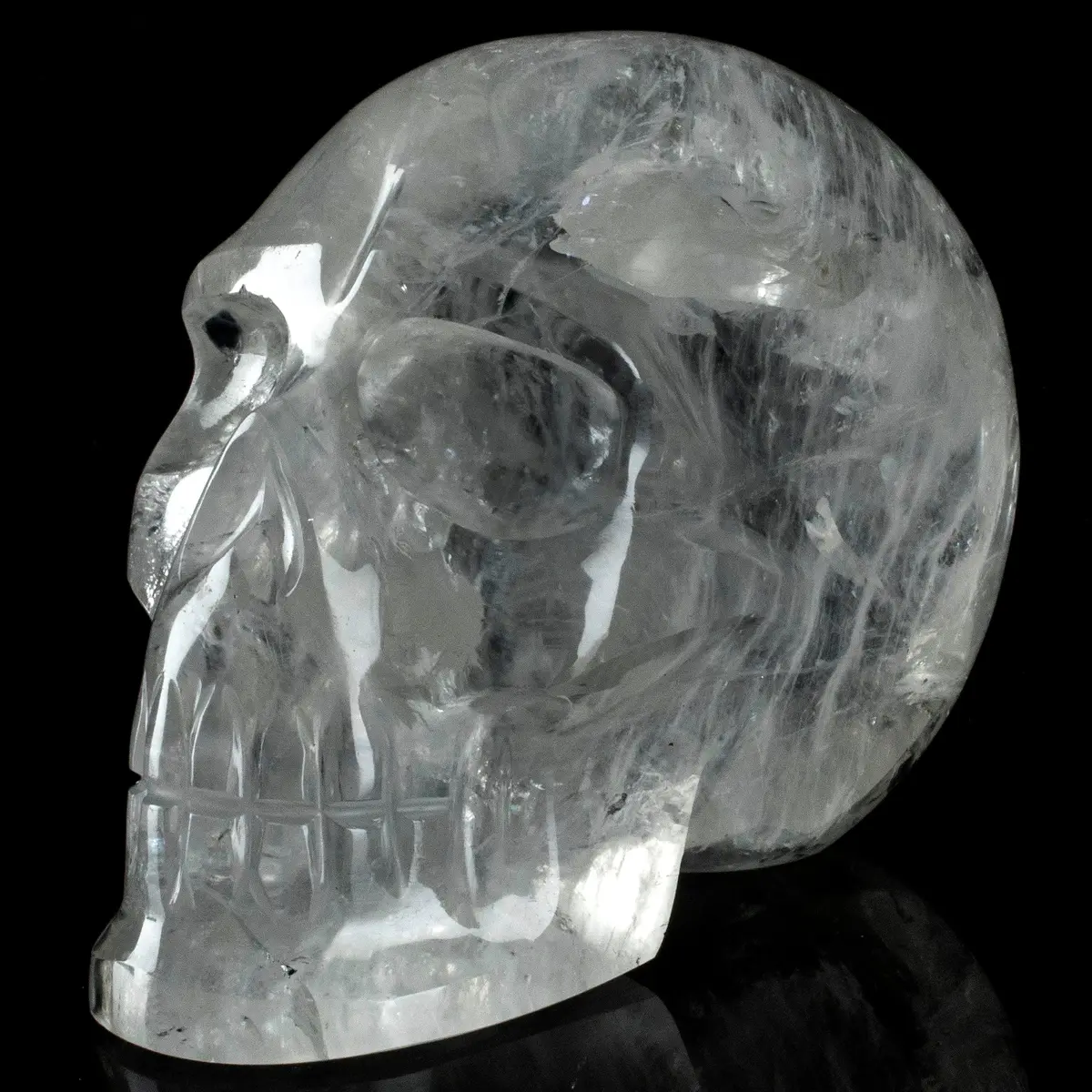 Natural Brazilian Quartz Skull Carving - 4 In. 1