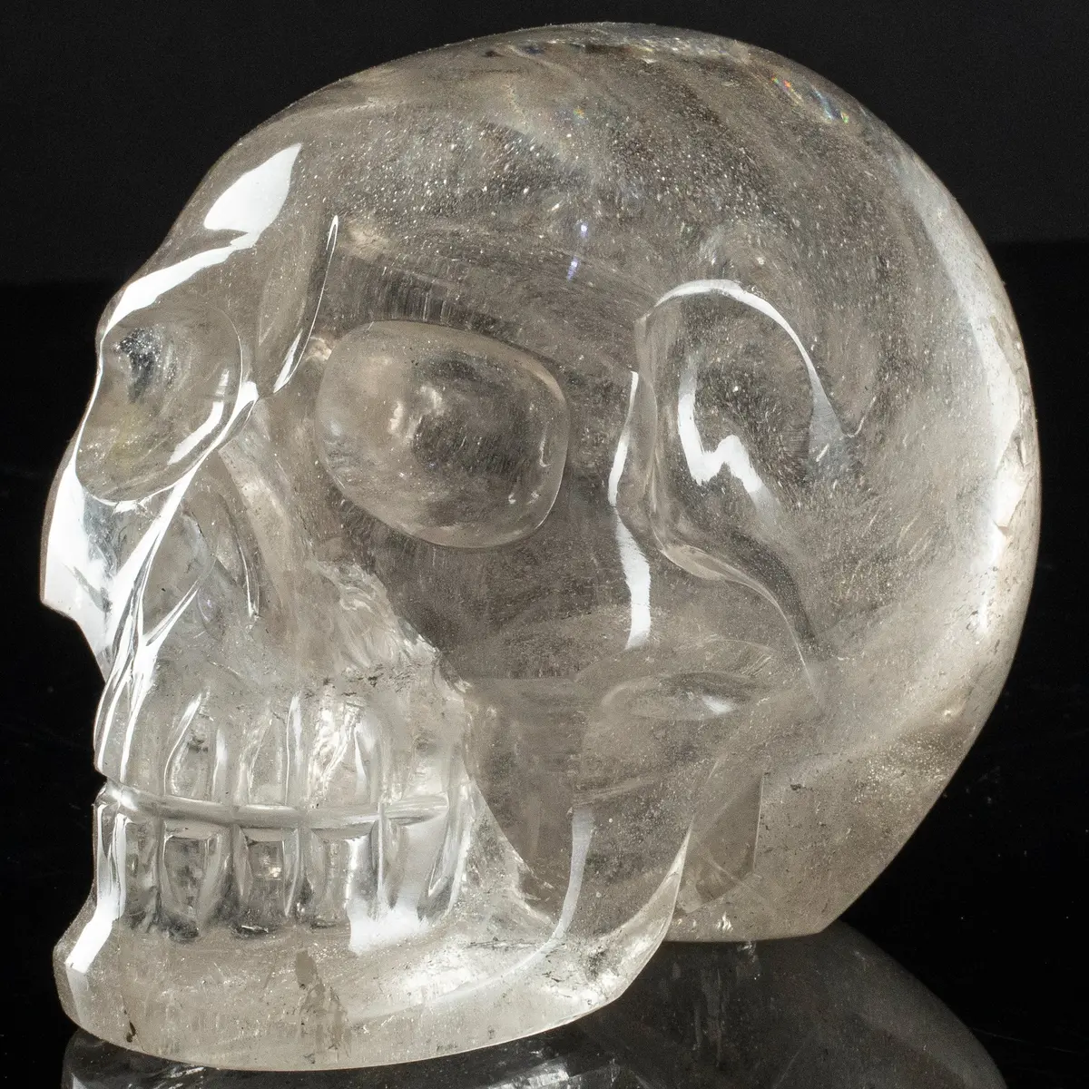 Natural Brazilian Quartz Skull Carving - 4 In. 1