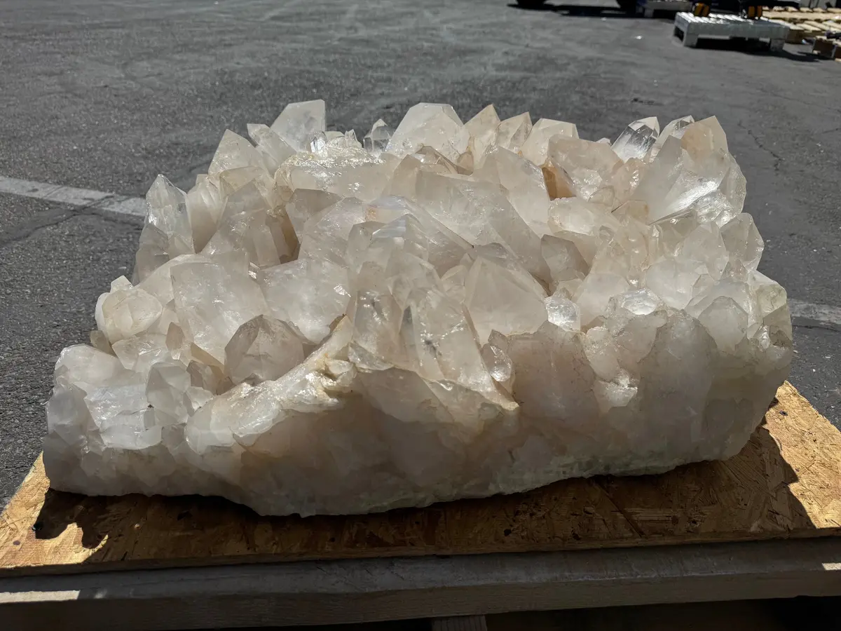 Natural Arkansas Clear Quartz Cluster Specimen 31" / 319 Lbs 1