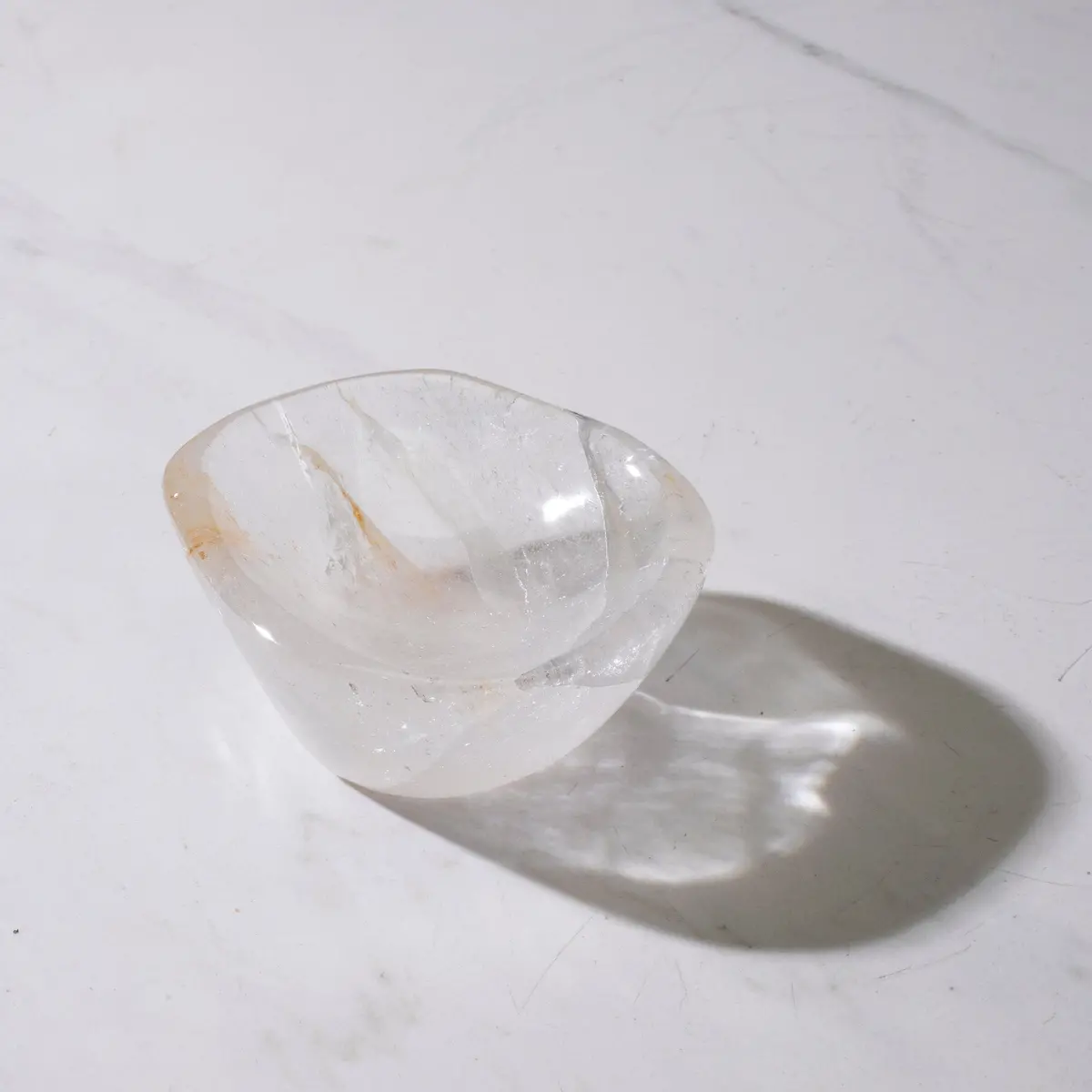 Natural Crystal Quartz Bowl (Smooth / Polished Edges) - 300 Grams 1