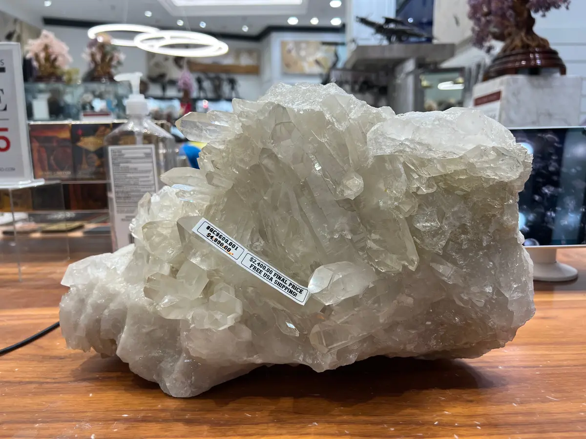 Natural Crystal Quartz Cluster - 15" / 27.4 Lbs 1