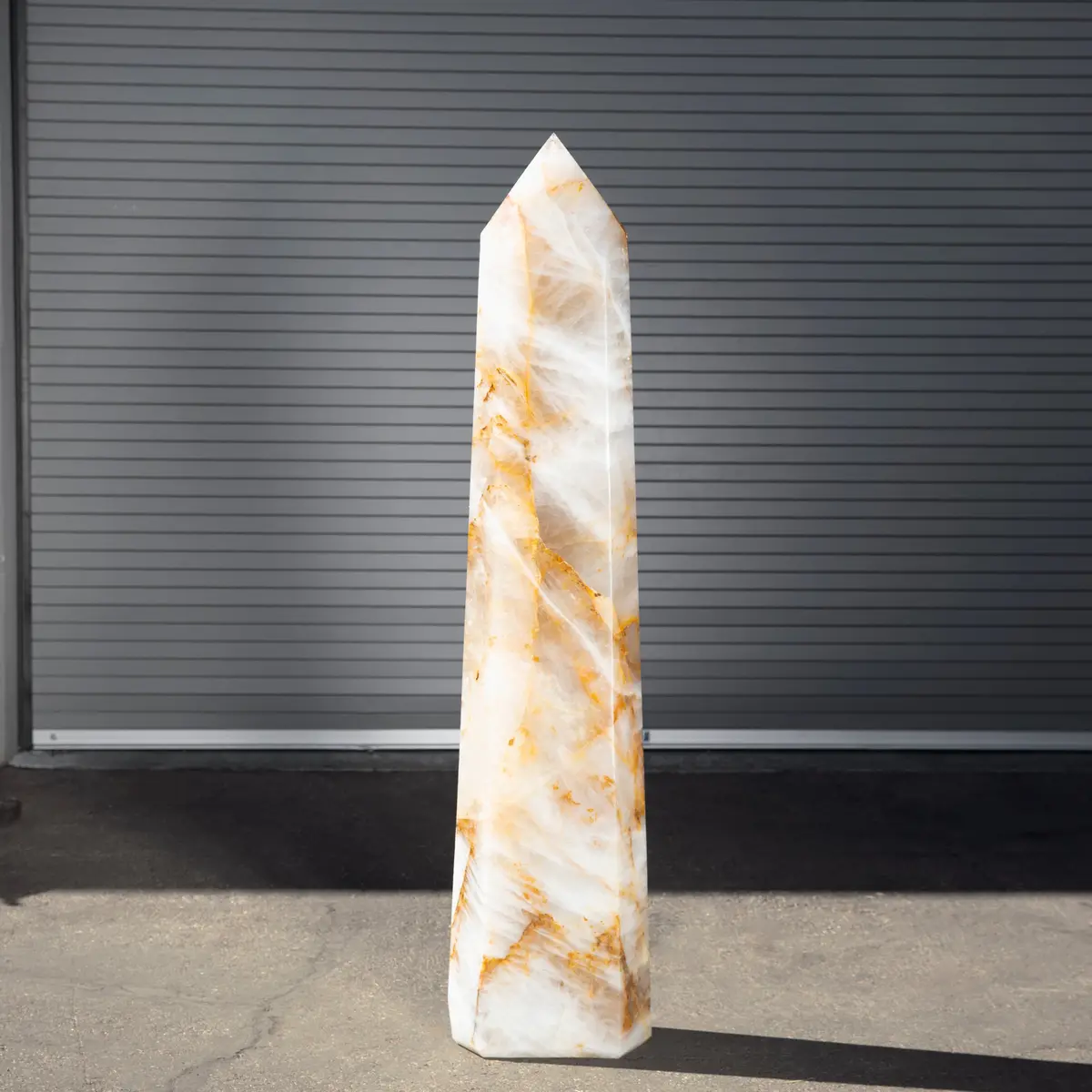 Natural Hematoid Quartz Obelisk 67" / 482 Lbs 1