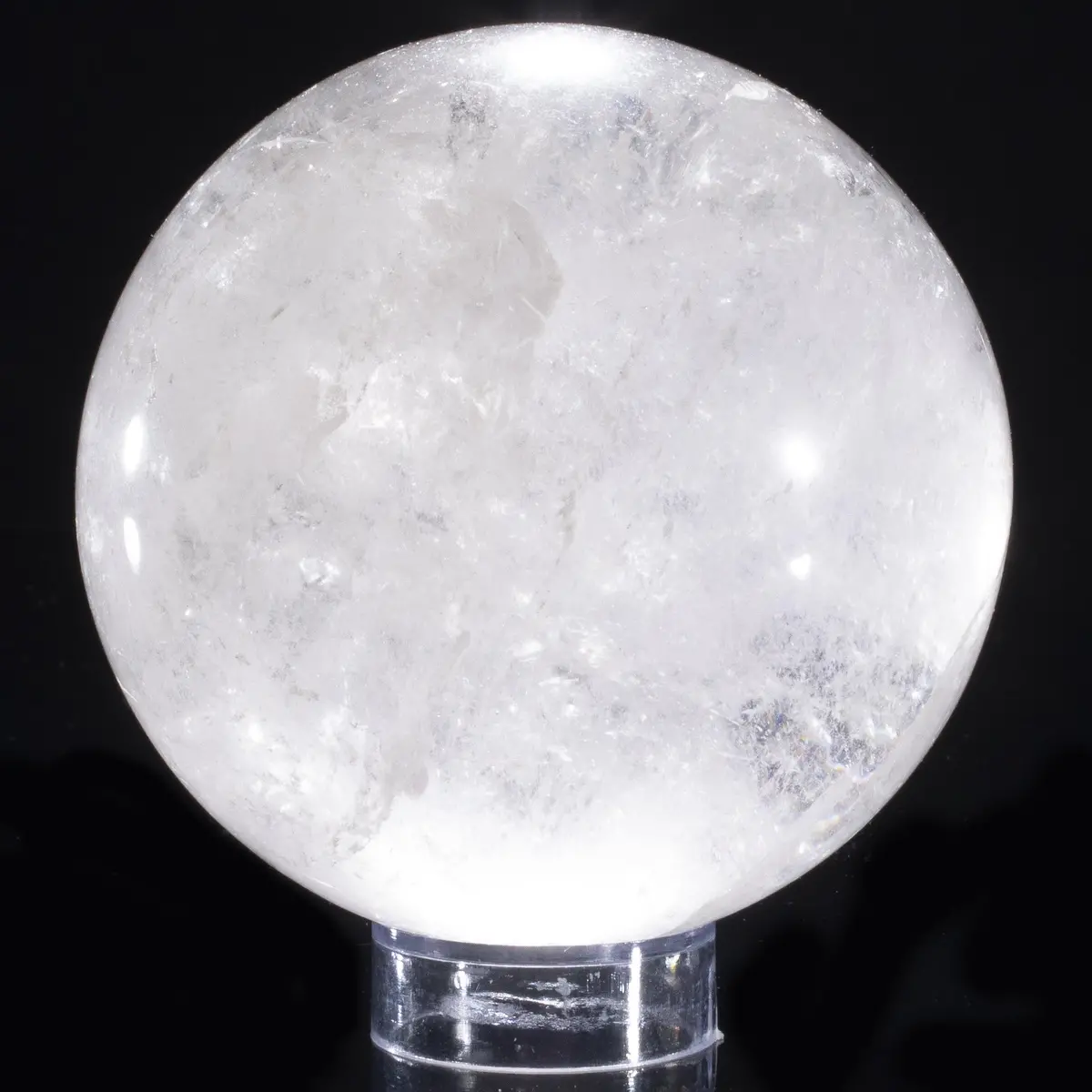 Quartz Sphere Carving 3.5" / 800 Grams 1