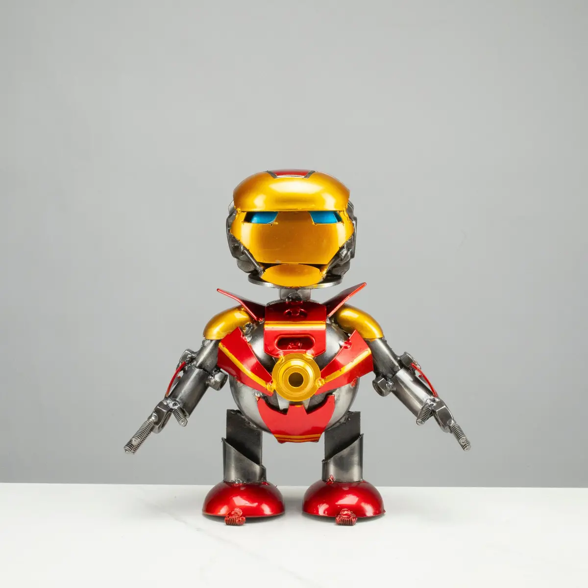 10" Iron Man Inspired Recycled Metal Sculpture 1