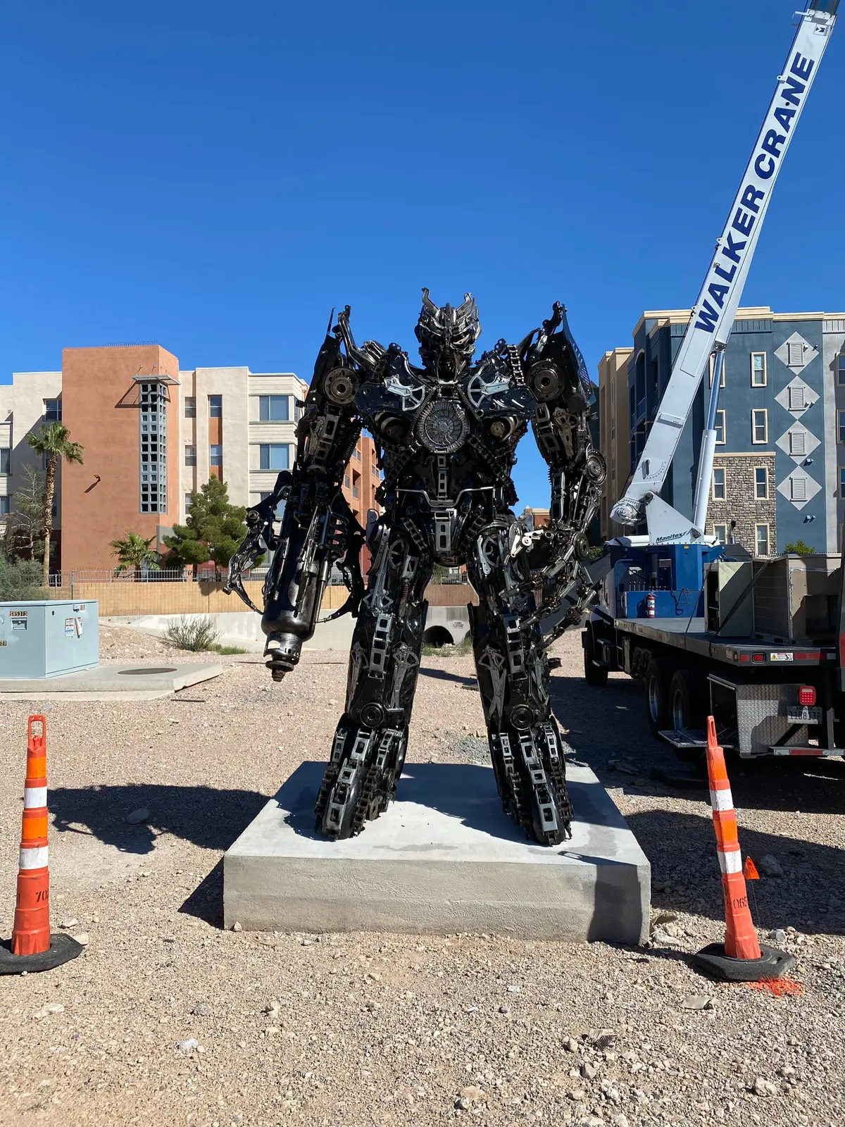 138” Megatron Inspired Recycled Metal Art Sculpture 1