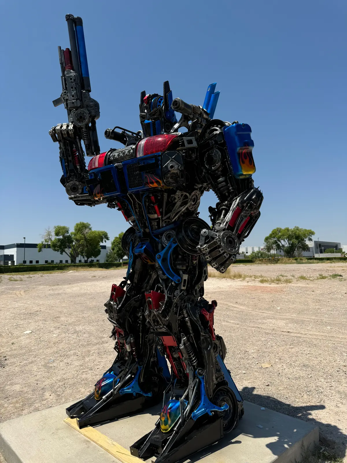 157" Optimus Prime Inspired Recycled Metal Art Sculpture 1
