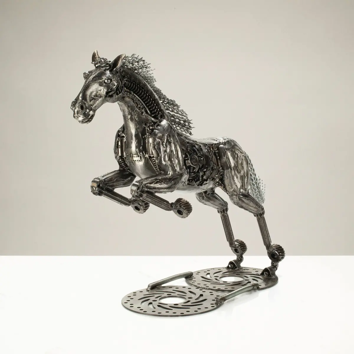 20" Horse Inspired Recycled Metal Art Sculpture 1