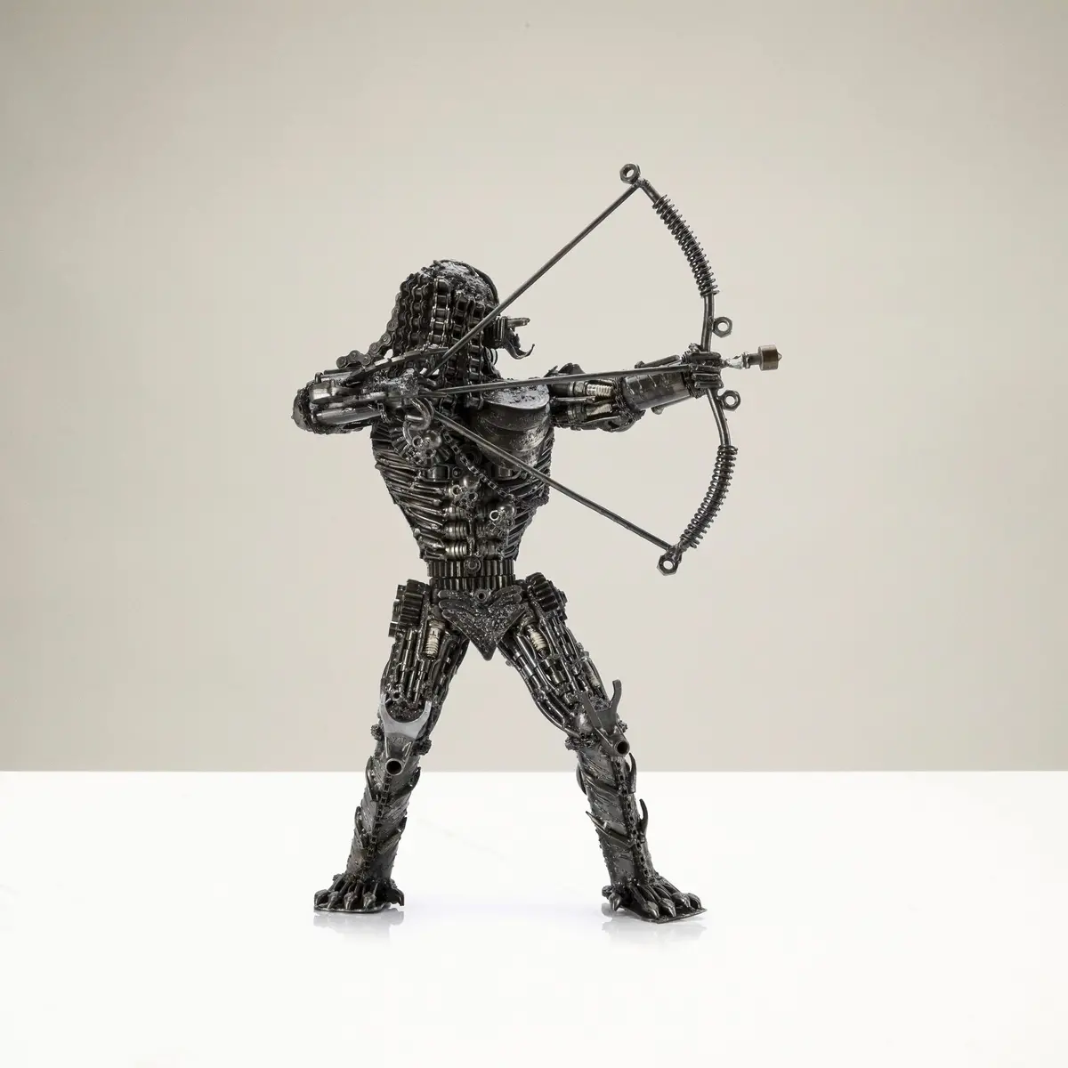 23" Predator With Bow & Arrow Inspired Recycled Metal Sculpture 1