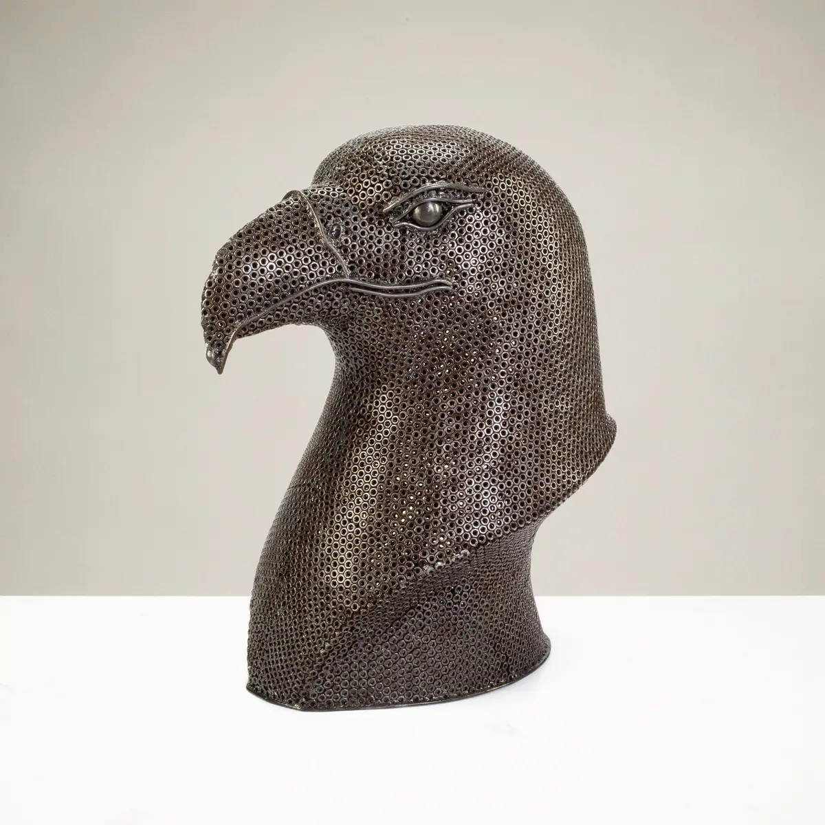 32" Eagle Head Recycled Metal Art 1