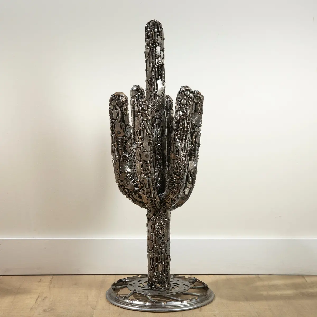 37" Saguaro Cactus Recycled Metal Art Sculpture 1