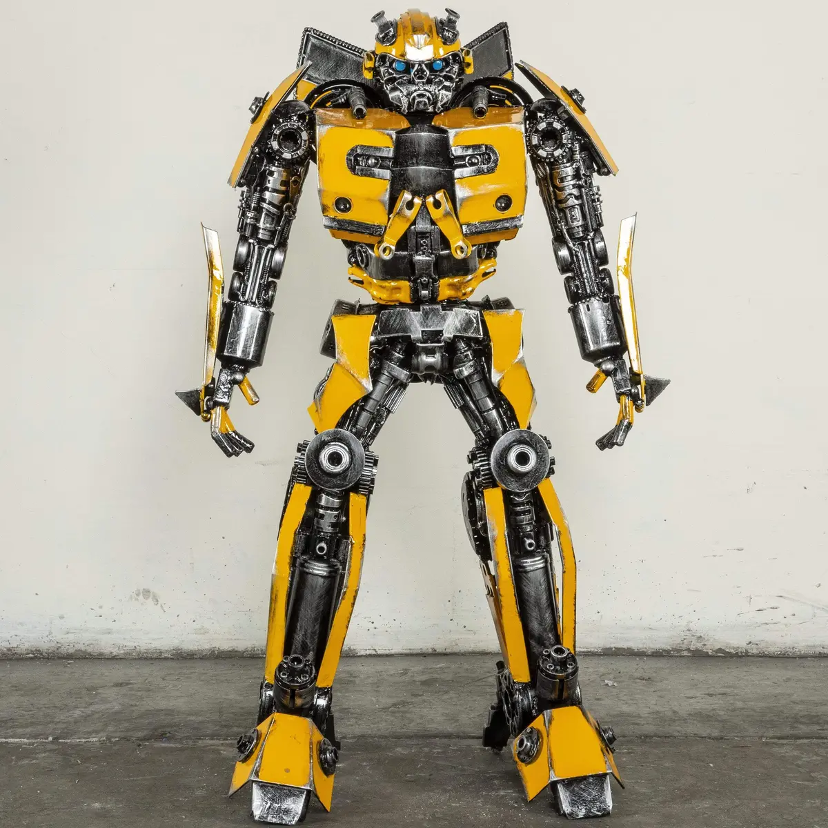 44" Bumblebee Inspired Recycled Metal Art Sculpture 1