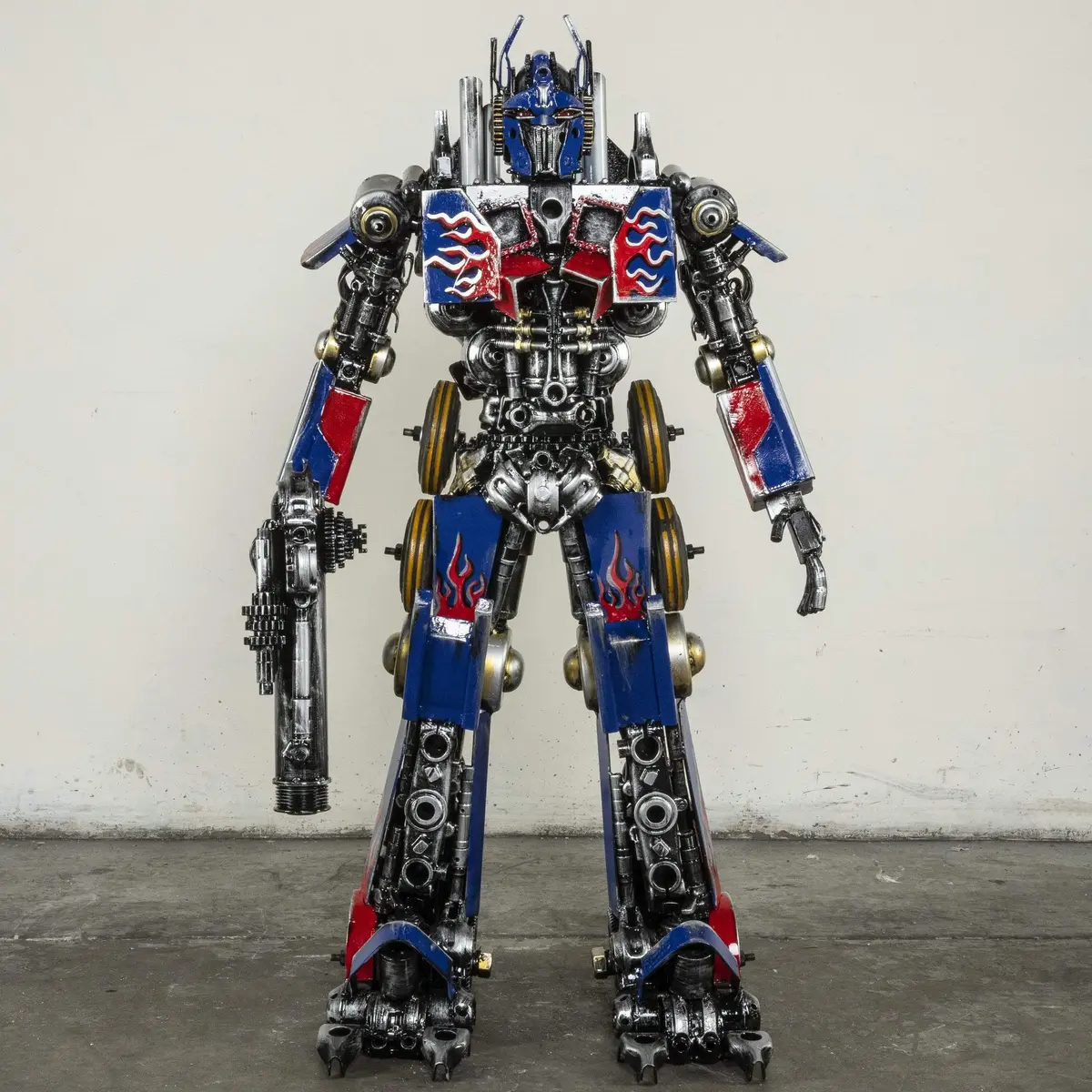 44" Optimus Prime Inspired Recycled Metal Art Sculpture 1