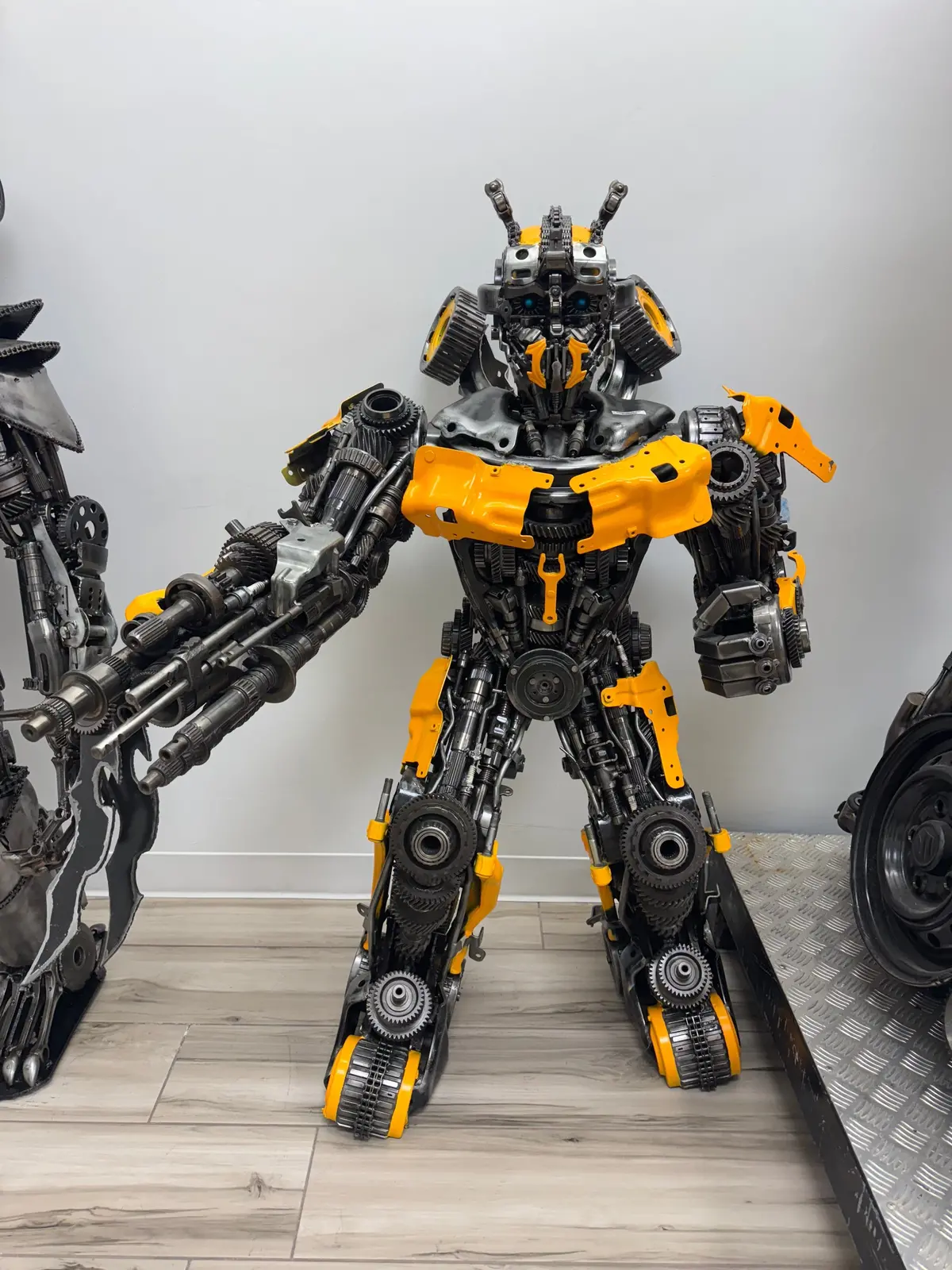 55" Bumblebee Inspired Recycled Metal Art Sculpture 1