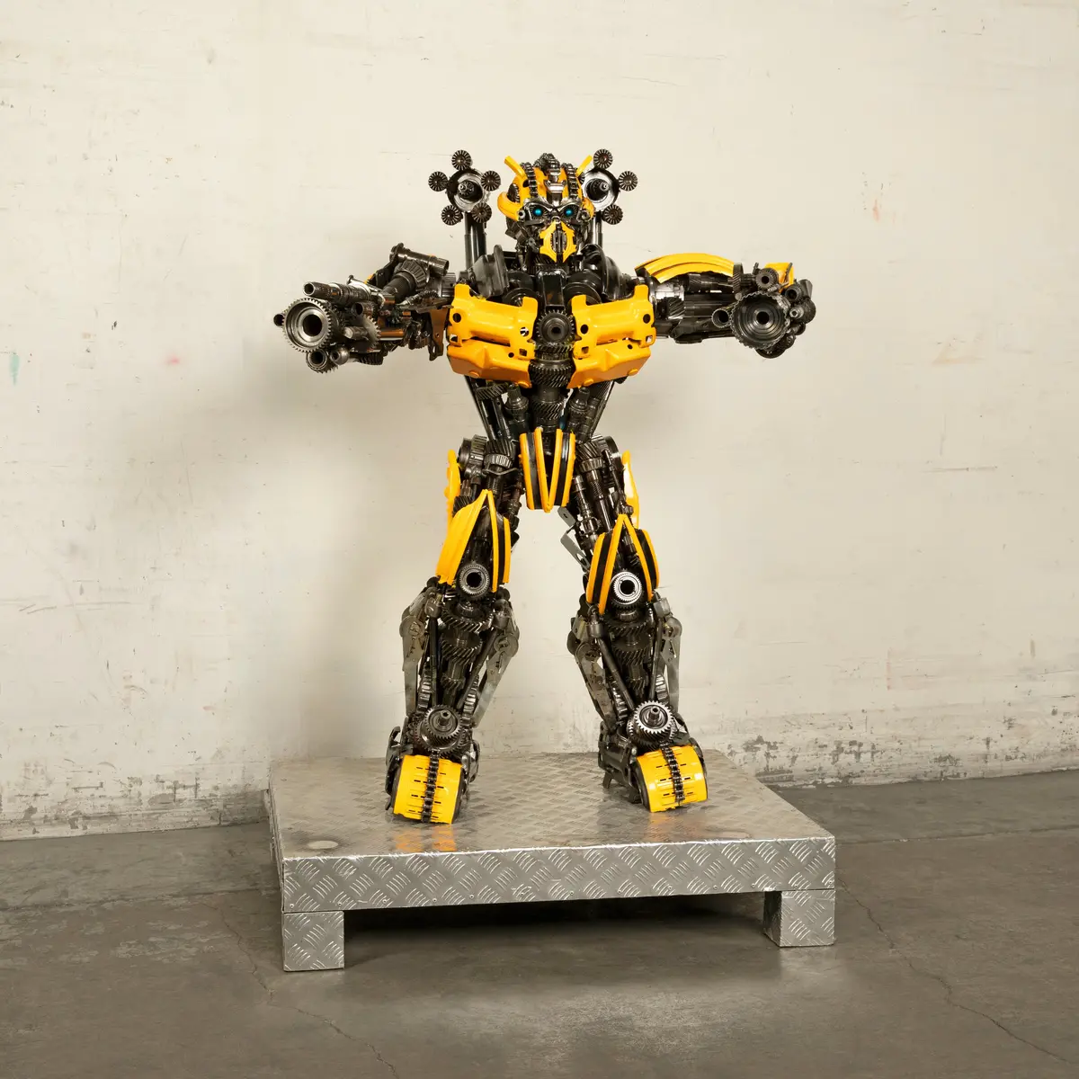 55" Bumblebee Inspired Recycled Metal Art Sculpture 1