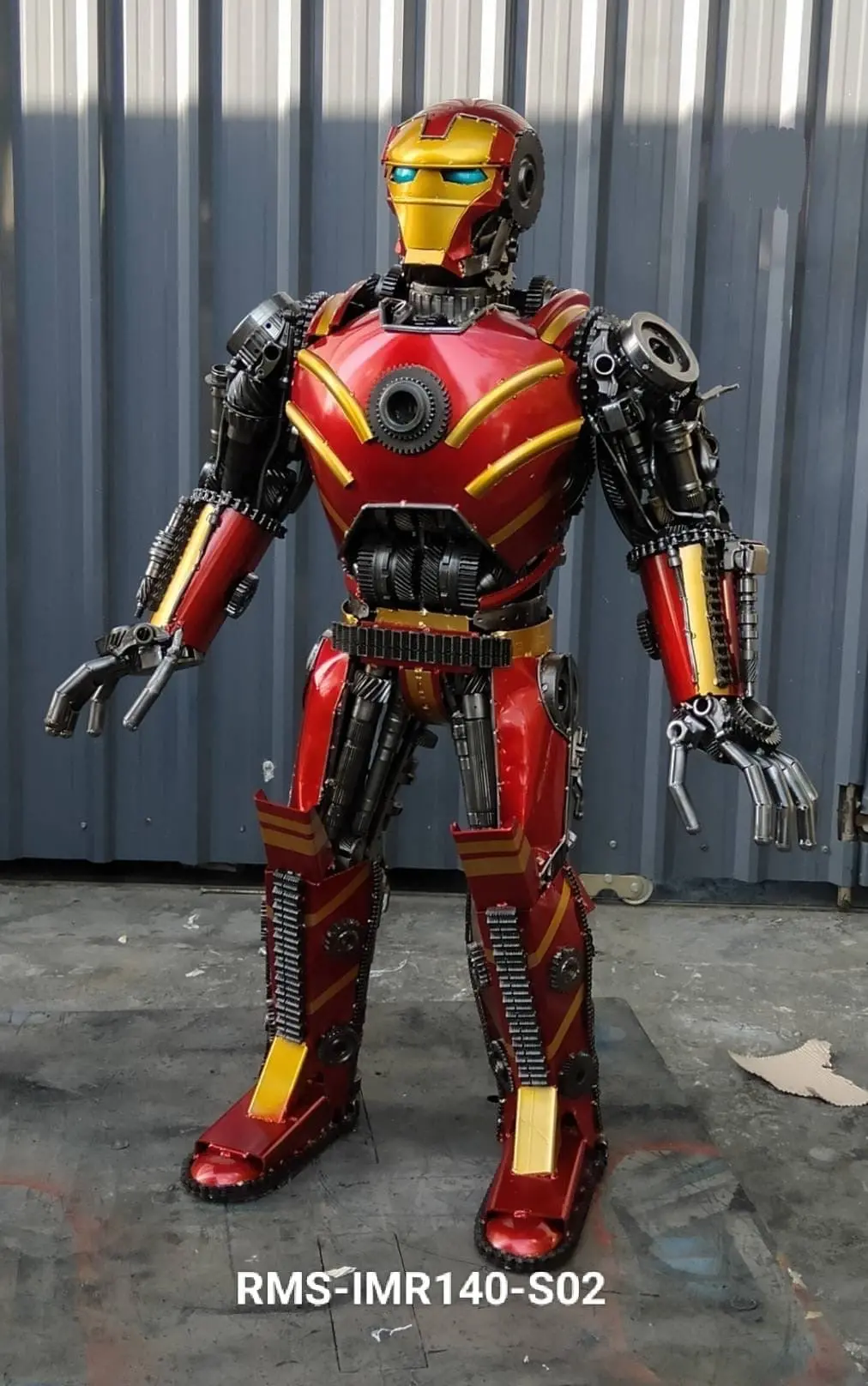55" Iron Man Inspired Recyled Metal Art Sculpture 1