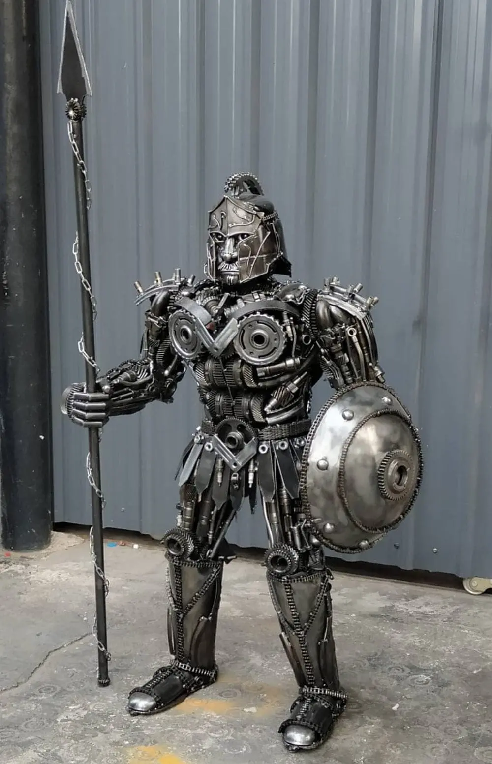 55" Knight Inspired Recycled Metal Art Sculpture 1
